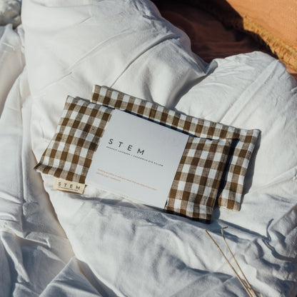 Lavender + Chamomile Eye Pillow - Olive Gingham (Limited Edition)
