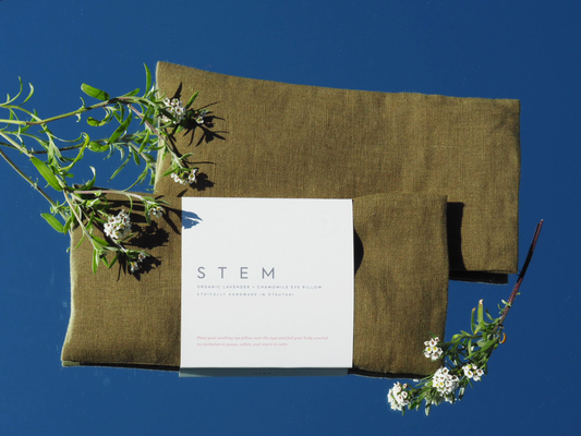 Organic Lavender + Chamomile Eye Pillow - Olive